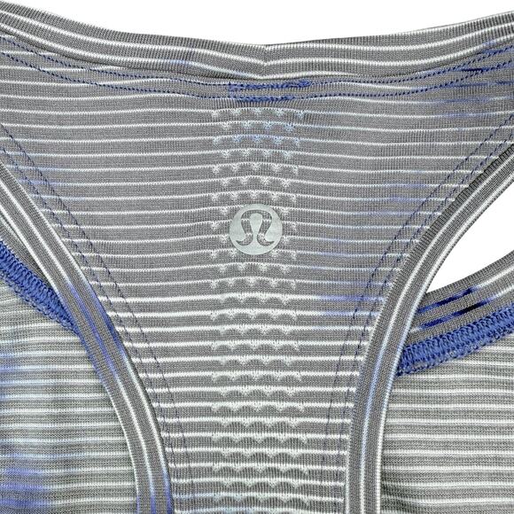 LULULEMON Swiftly Tech Tank 2.0 Wash Sz 8 Shibori Stripe Midnight Orchid - Picture 6 of 6